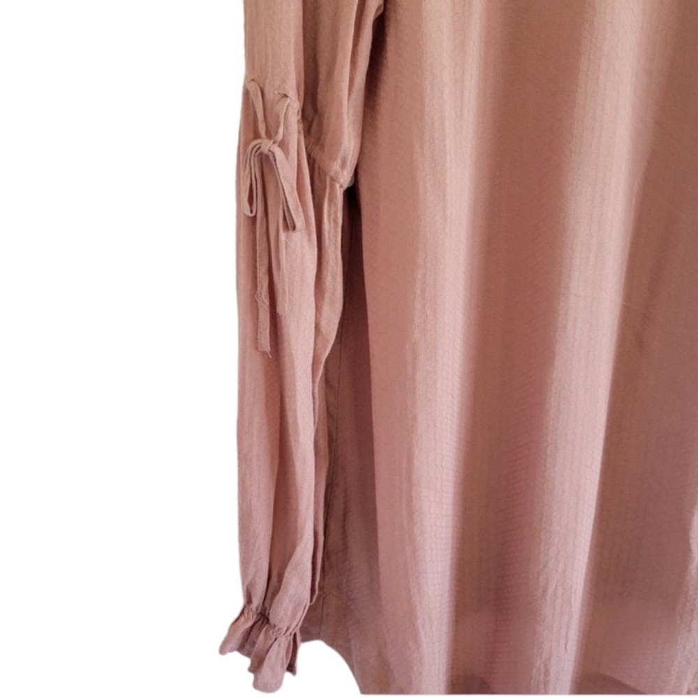FREE PEOPLE Boho Dusty Rose Top Peasant Blouse Size XS - Picture 4 of 8